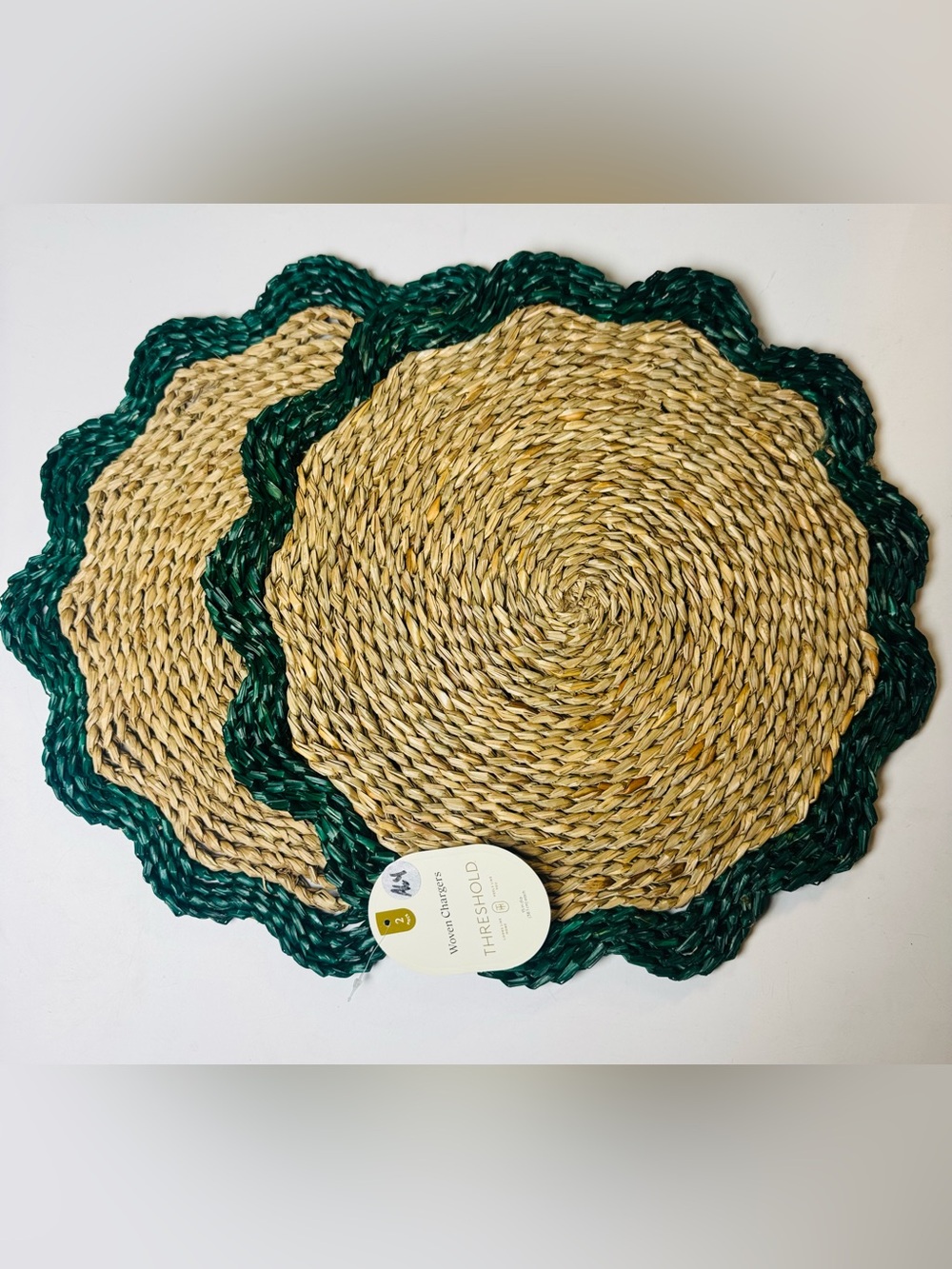 Threshold 2-Piece Woven Chargers Set